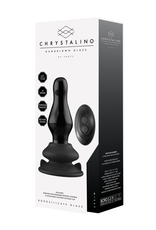 Chrystalino by Shots Missy - Vibrating Glass Butt Plug with Suction Cup