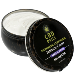 Earthly body CBD Daily Ultimate Strength Intensive Cream - Sandalwood - 5 oz / 142 g