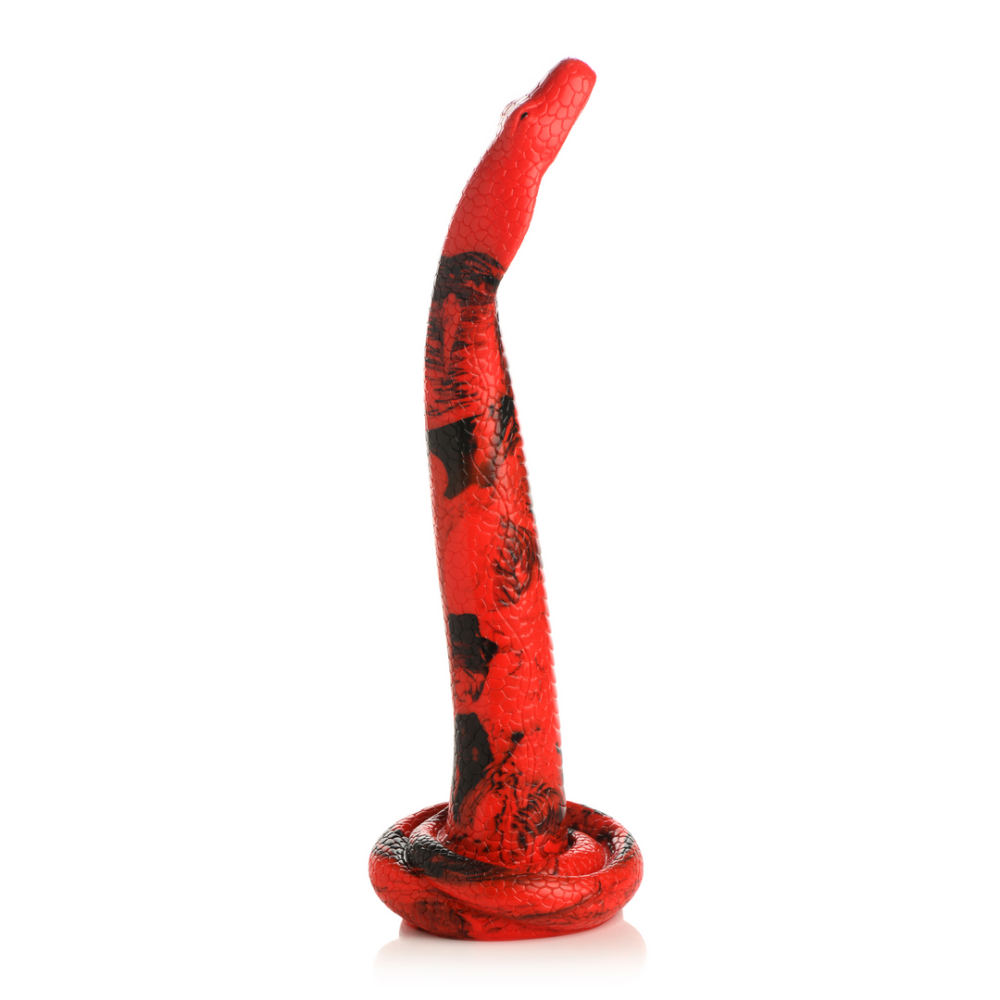 XR Brands King Cobra - Silicone Dildo - 18 / 45 cm - Red/Black