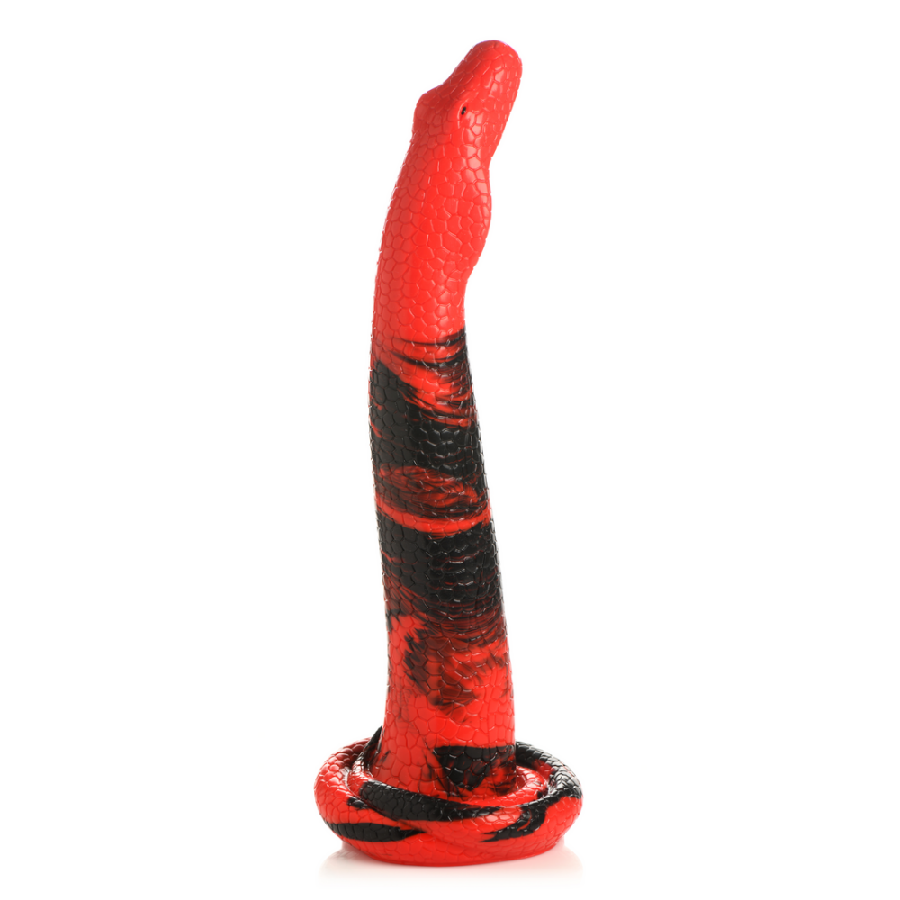 Image of XR Brands King Cobra - Silicone Dildo - 14 / 36 cm - Red/Black