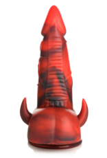 XR Brands Horny Devil - Demon Silicone Dildo - Red