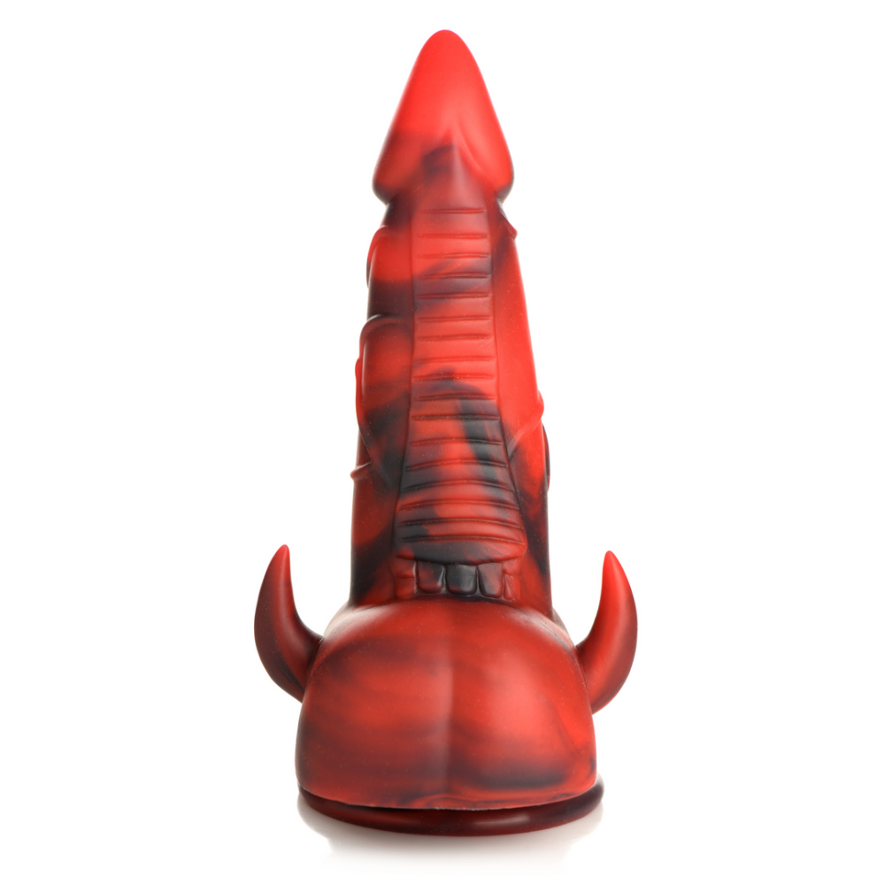 XR Brands Horny Devil - Demon Silicone Dildo - Red