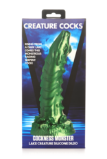 XR Brands Cockness Monster - Lake Creature Silicone Dildo - Green