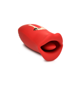 XR Brands Kiss and Tell - Silicone Kissing and Vibrating Clitoral Stimulator - Red