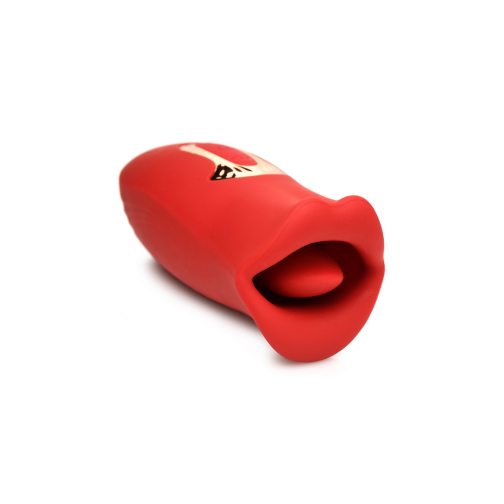 Image of XR Brands Kiss and Tell - Silicone Kissing and Vibrating Clitoral Stimulator - Red