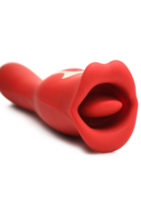 XR Brands Kiss and Tell Pro - Dual-Ended Kissing Vibrator - Red