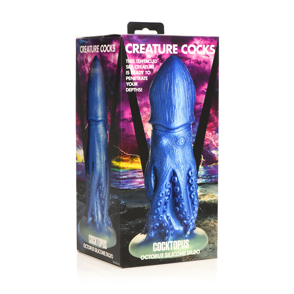 XR Brands Cocktopus Octopus - Silicone Dildo - Blue