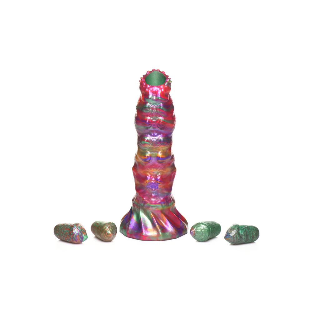 Image of XR Brands Larva - Silicone Ovipositor Dildo with Eggs