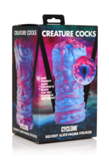 XR Brands Cyclone - Silicone Alien Vagina Stroker - Purple