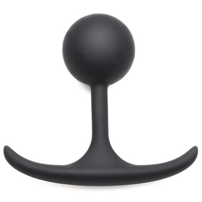 Image of XR Brands Comfort Plugs Silicone Weighted Round Plug 3.3 - Black