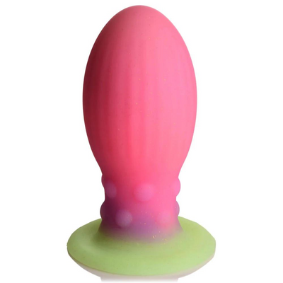 Image of XR Brands Xeno Egg - Glow in the Dark - Silicone Egg - Pink