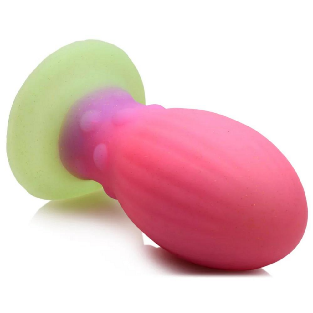 XR Brands Xeno Egg - Glow in the Dark - Silicone Egg - Pink