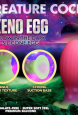 XR Brands Xeno Egg - Glow in the Dark - Silicone Egg - Pink