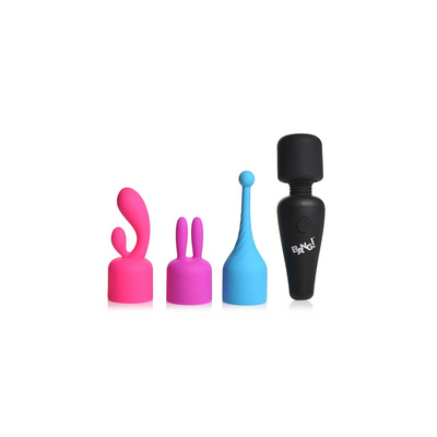 Image of XR Brands Mini Wand Massager with 3 Attachments