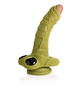 XR Brands Swamp Monster Scaly Silicone Dildo - Black