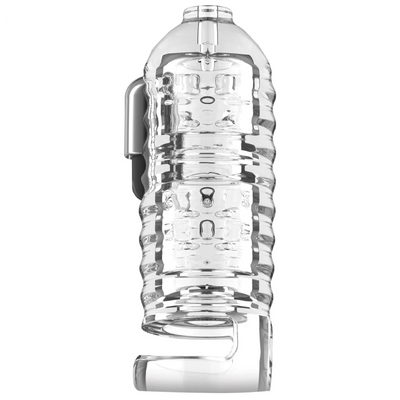 Image of XR Brands Milker TPE Masturbator with Ball Strap - Clear