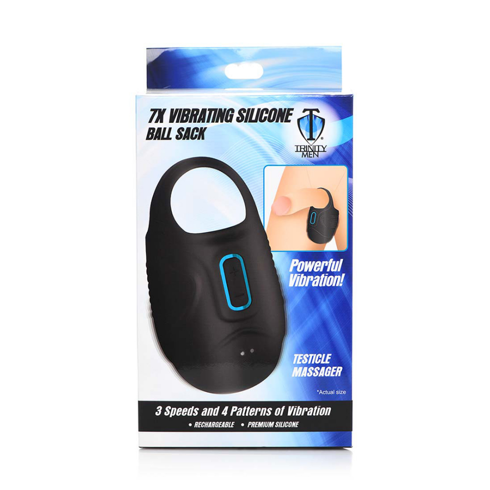 XR Brands Vibrating Silicone Testicle Massager