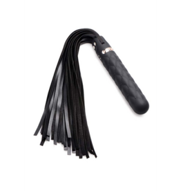 XR Brands Vibra-Lasher - Vibrating Silicone Dildo Flogger