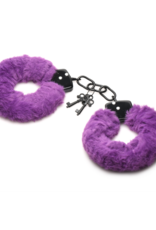 XR Brands Beverd in Bont - Fuzzy Handboeien - Paars