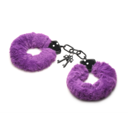 XR Brands Beverd in Bont - Fuzzy Handboeien - Paars
