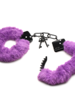 XR Brands Beverd in Bont - Fuzzy Handboeien - Paars