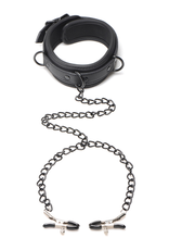 XR Brands Collared Temptress - Collar Nipple Clamps