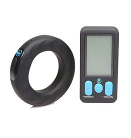 XR Brands Vibrerende en E-Stim Siliconen Cockring + Afstandsbediening