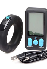 XR Brands Vibrating and E-Stim Silicone Cockring + Remote Control