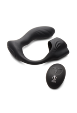 XR Brands Silicone Prostate Plug with Cockring and Remote Control
