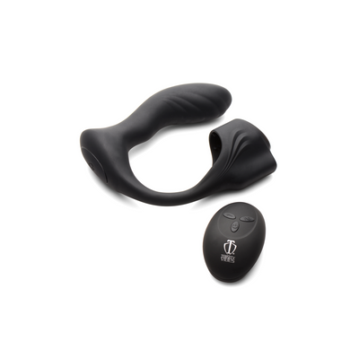Image of XR Brands Silicone Prostate Plug with Cockring and Remote Control