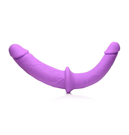 XR Brands Double Charmer - Silicone Double Dildo with Harness