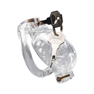 Image of XR Brands Double Lockdown - Lockable Adjustable Chastity Cage