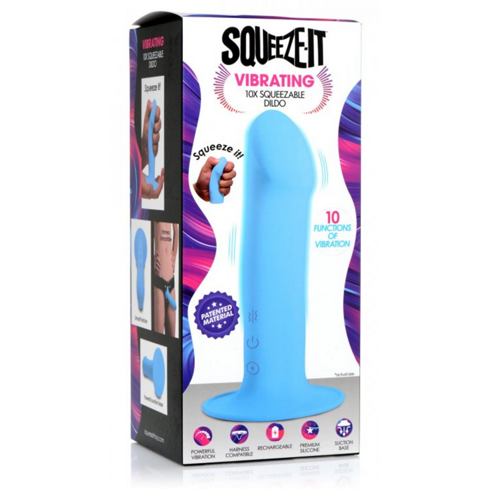 XR Brands Knijpbare Vibrerende Dildo