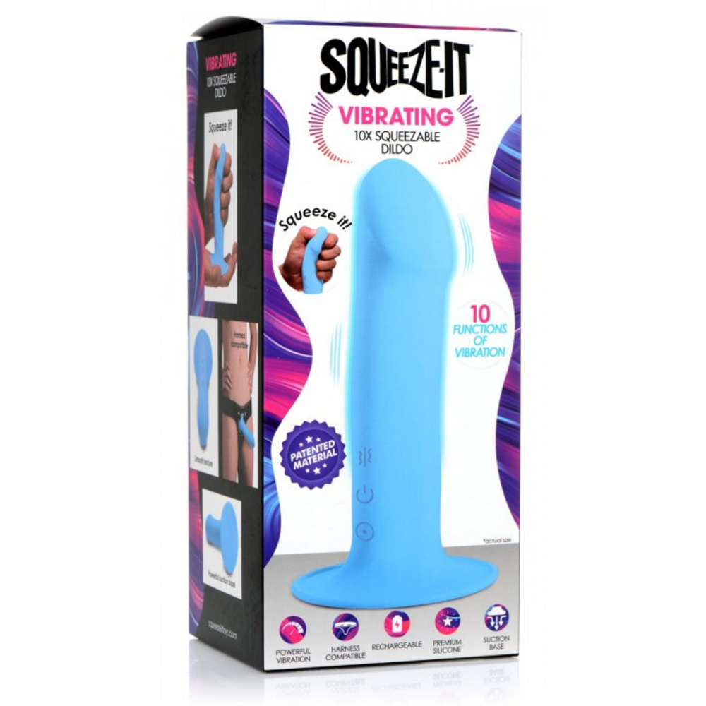 XR Brands Squeezable Vibrating Dildo