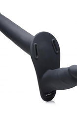XR Brands Pegger Beginner - Vibrating Double Dildo + Harness