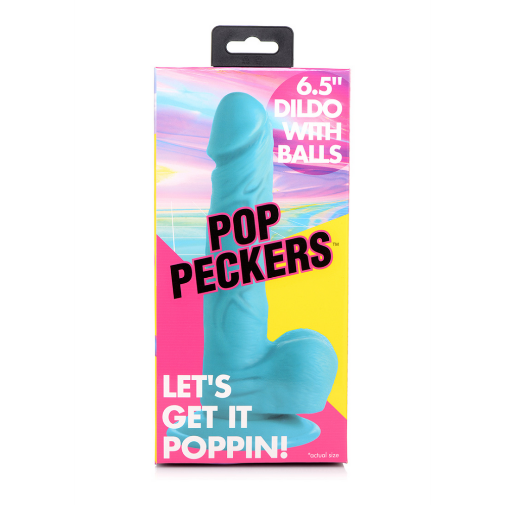 XR Brands POP - Dildo with Balls - 6.5 / 16.5 cm