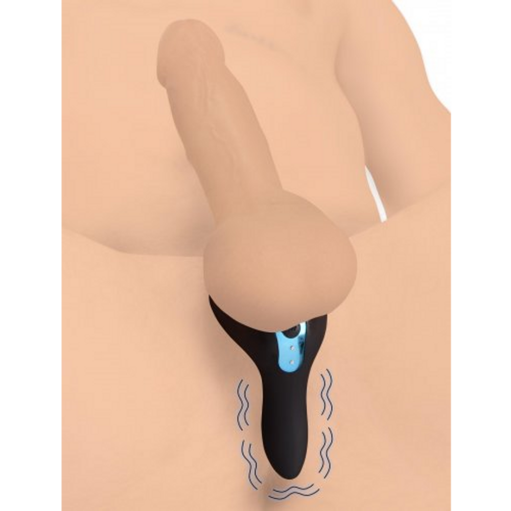 XR Brands Power Taint - Silicone Cock and Ball Ring with Remote Control