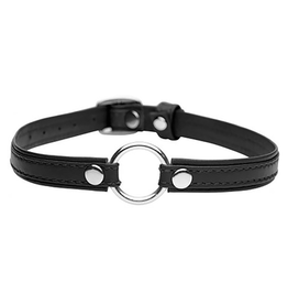 XR Brands Slim Leather Collar with O-ring