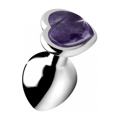 Image of XR Brands Amethyst Heart - Butt Plug - Medium 