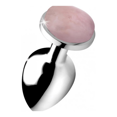 Image of XR Brands Rose Quartz Gem - Butt Plug - Large