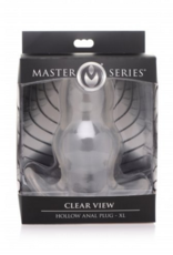 XR Brands Clear View - Hollow Anal Plug - Extra Large