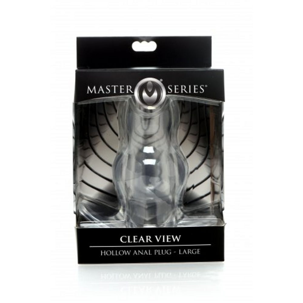 XR Brands Clear View - Hollow Anal Plug - Large