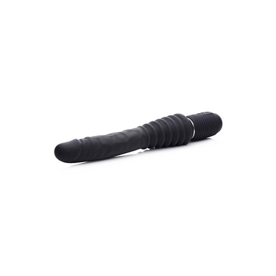 Image of XR Brands Thrust Master - Vibrating and Thrusting Dildo with Handle