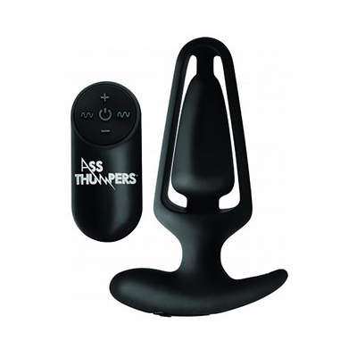 Image of XR Brands Hollow Anal Plug with Remote Control and 7 Speeds