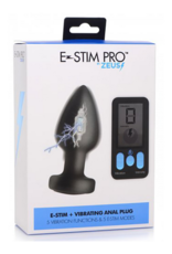 XR Brands E-Stim Pro - Silicone Vibrating Anal Plug + Remote Control
