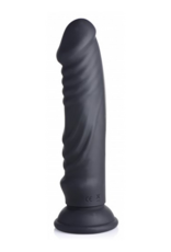 XR Brands Vibrating and E-Stim Silicone Dildo + Remote Control