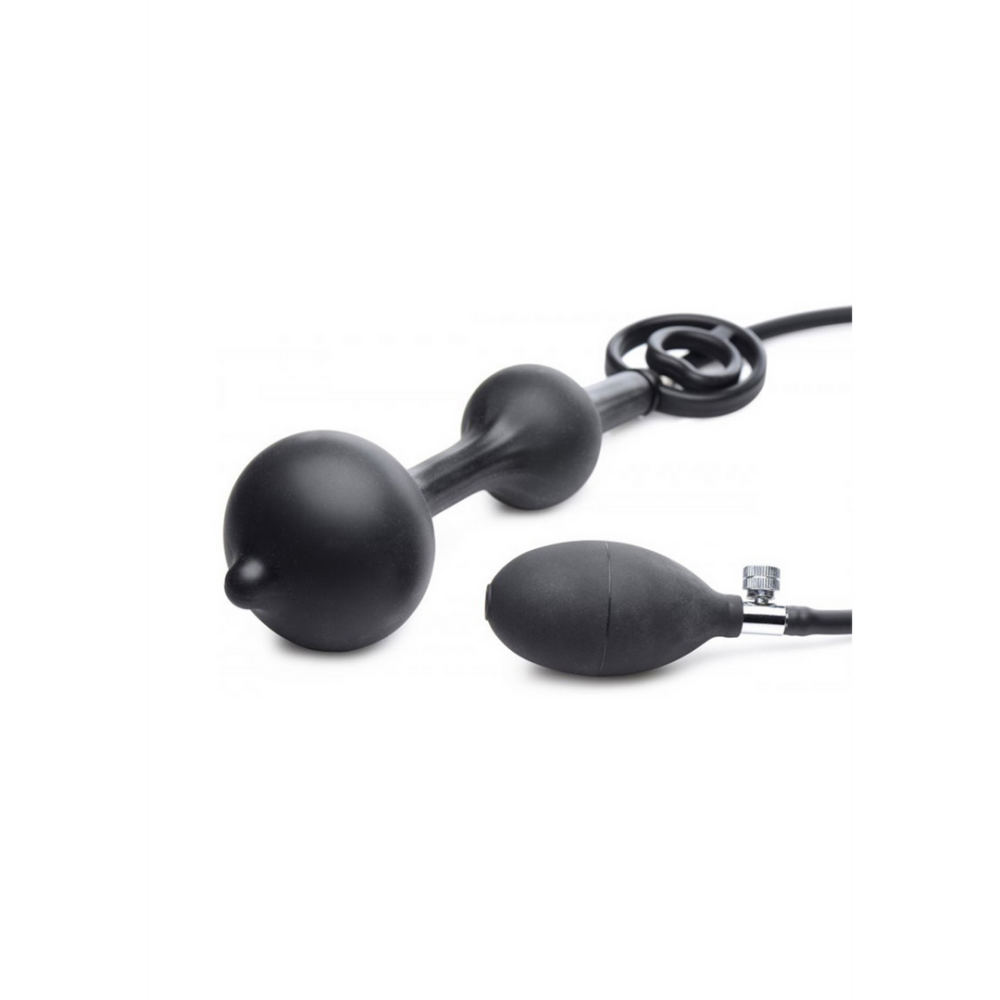 XR Brands Inflatable Silicone Anal Plug + Cock and Ball Ring