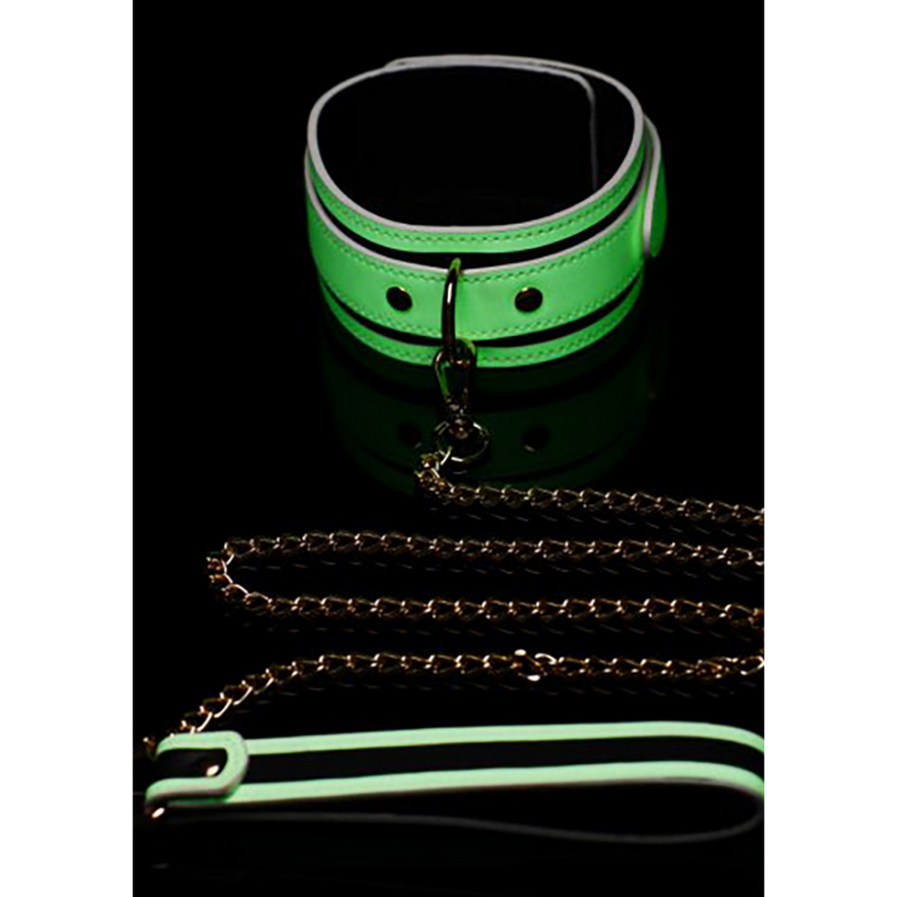 XR Brands Kink in the Dark - Glow in the Dark Collar and Leash