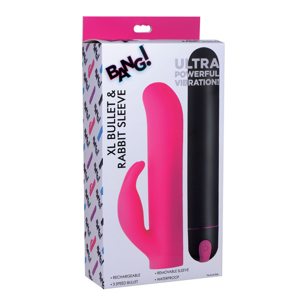 XR Brands XL Bullet and Rabbit Silicone Sleeve