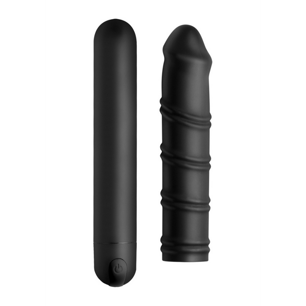 XR Brands XL Bullet and Swirl Silicone Sleeve